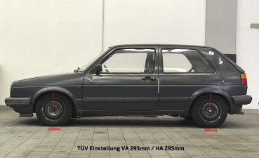 Coilover suspension "Deep Version" (X-GWVW02H), VW Corrado / Golf II / Jetta II; hardness adjustable!